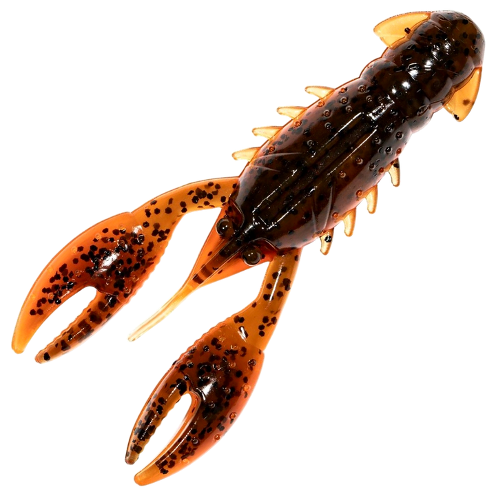 Z-Man Pro CrawZ Jigi 3.5", väri Green Pumpkin Orange: tummanruskea yläpuoli, oranssi alapuoli ja oranssit sakset