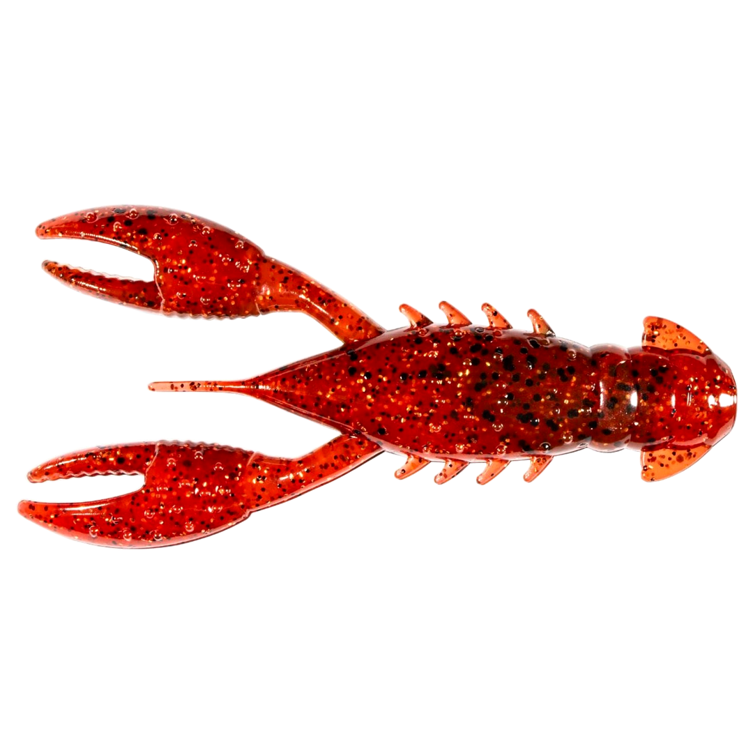 Z-Man Pro CrawZ Jigi 3.5" Hot Craw alapuolelta, pää vasemmalla