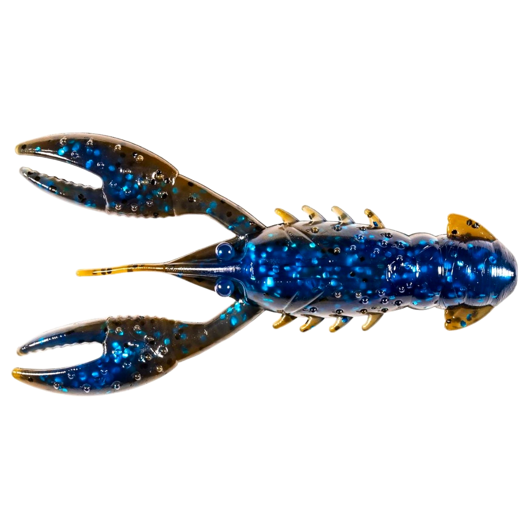Z-Man Pro CrawZ Jigi 3.5" Okeechobee Craw yläpuolelta, pää vasemmalla
