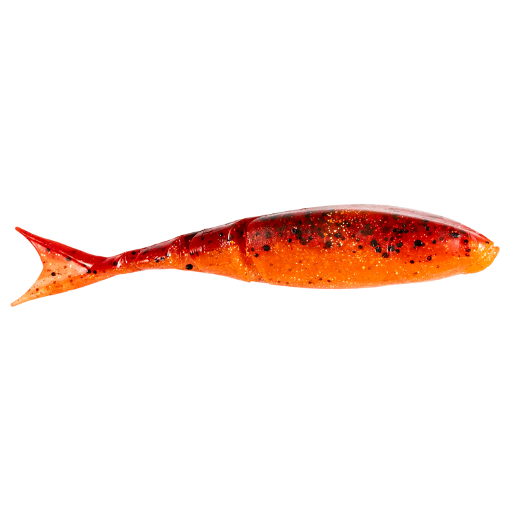 Z-Man Razor ShadZ Jigi 4.5" Fire Craw sivulta, pää oikealla