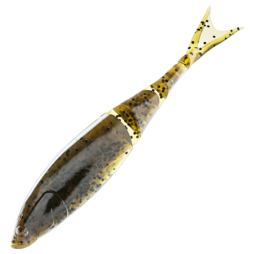 Z-Man Razor ShadZ Jigi 4.5", väri Green Pumpkin: vihreänruskea runko ja tummat pilkut