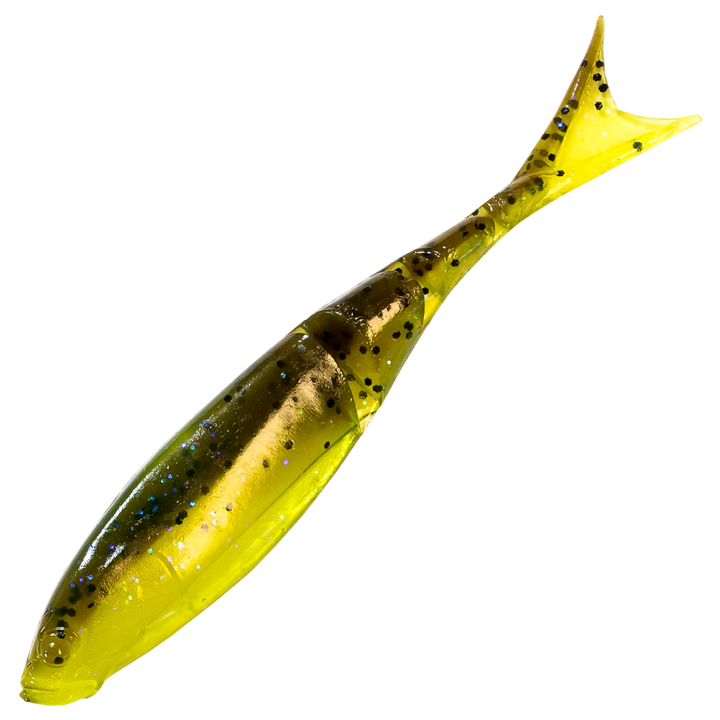 Z-Man Razor ShadZ Jigi 4.5", väri Hot Snakes: tumma selkä ja keltainen kylki