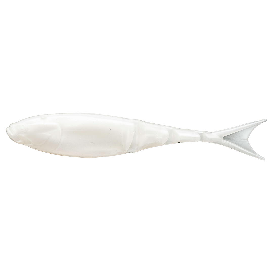 Z-Man Razor ShadZ Jigi 4.5" Pearl sivulta, pää vasemmalla