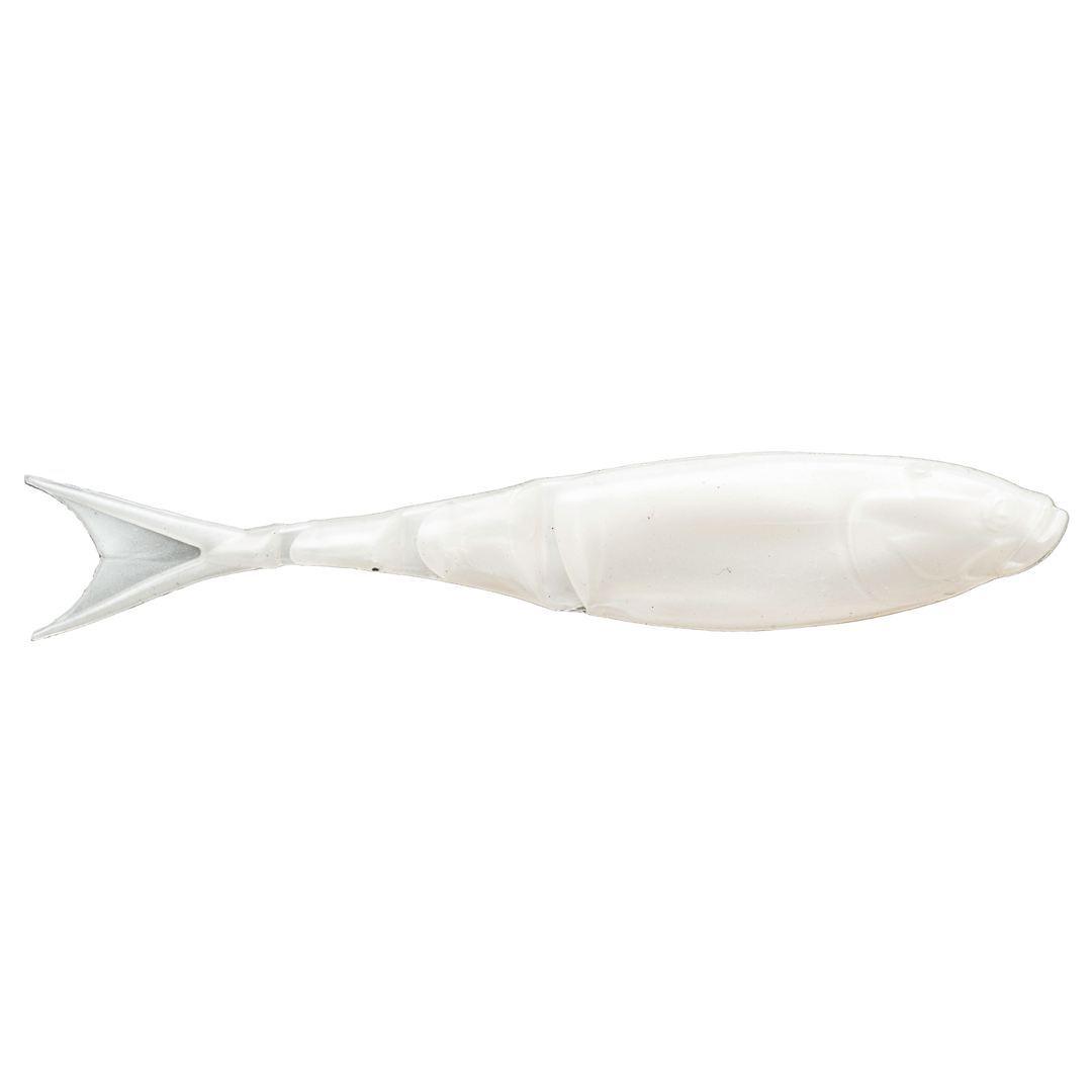 Z-Man Razor ShadZ Jigi 4.5" Pearl sivulta, pää oikealla