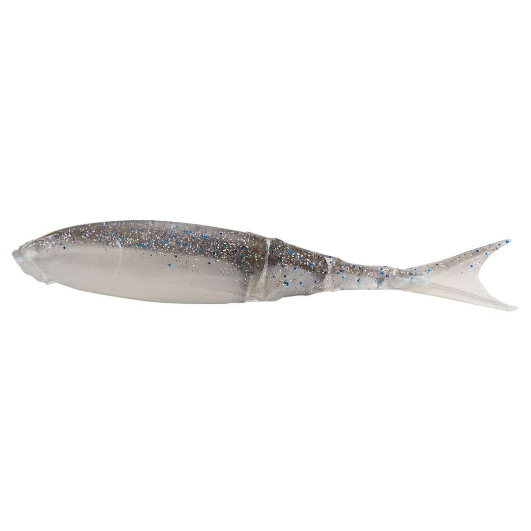 Z-Man Razor ShadZ Jigi 4.5" Smoky Shad sivulta, pää vasemmalla