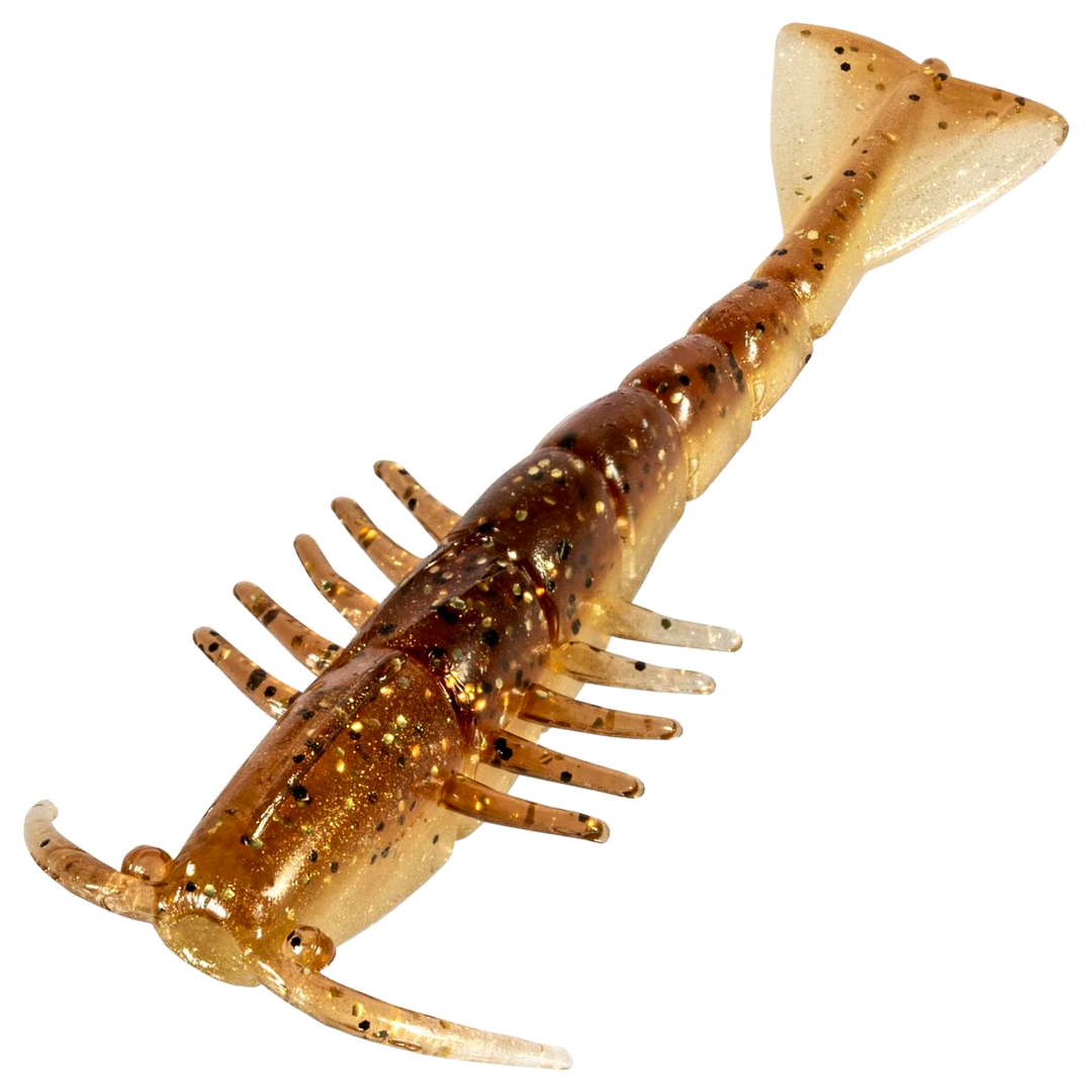 Z-Man Salty Ned ShrimpZ Jigi 2.5", väri RootBeer Gold: ruskea runko ja kultaiset hileet