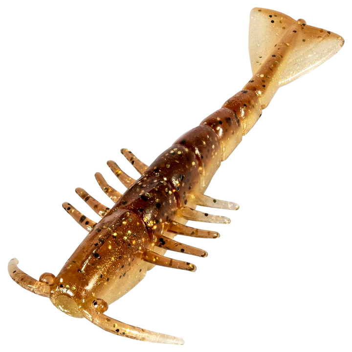 Z-Man Salty Ned ShrimpZ Jigi 2.5", väri RootBeer Gold: ruskea runko ja kultaiset hileet
