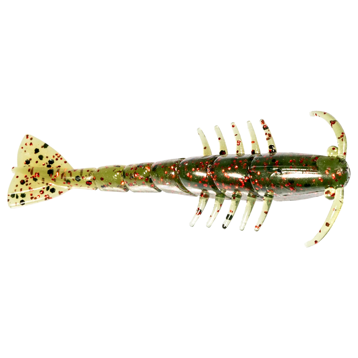 Z-Man Salty Ned ShrimpZ Jigi 2.5" Waterlemon Red sivulta, pää oikealla