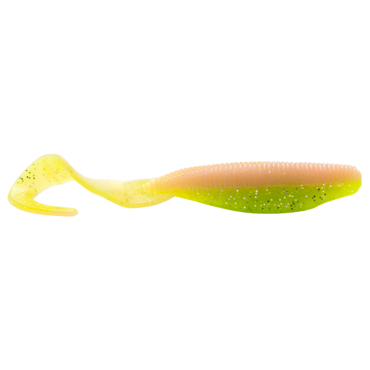 Z-Man Scented Curly TailZ Jigi 4" Electric Chicken sivulta, pää oikealla