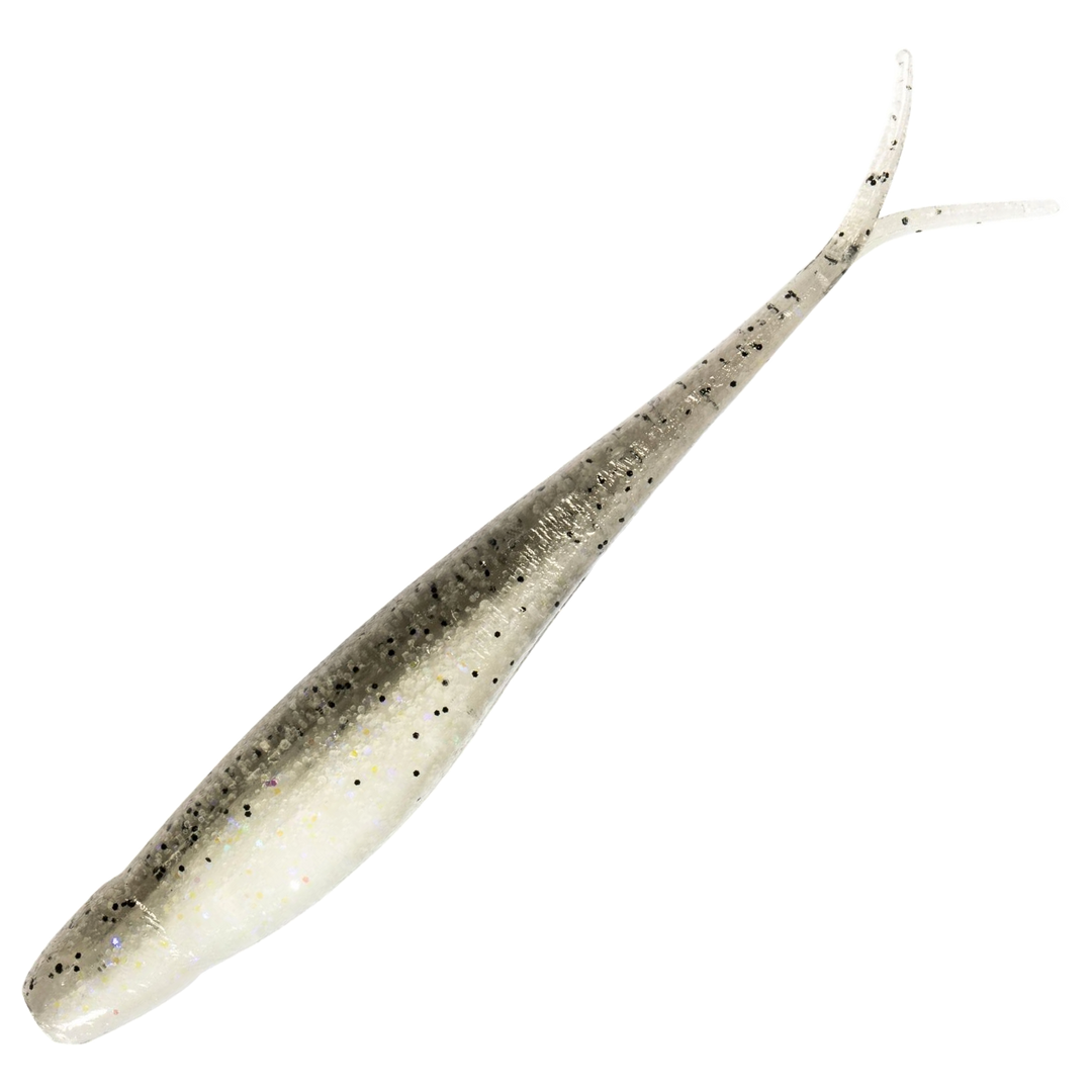 Z-Man Scented Jerk ShadZ Jigi 3.5", väri Electric Shad: harmaa selkä ja hopeinen kylki