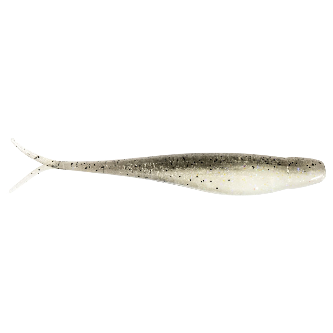 Z-Man Scented Jerk ShadZ Jigi 3.5" Electric Shad sivulta, pää oikealla