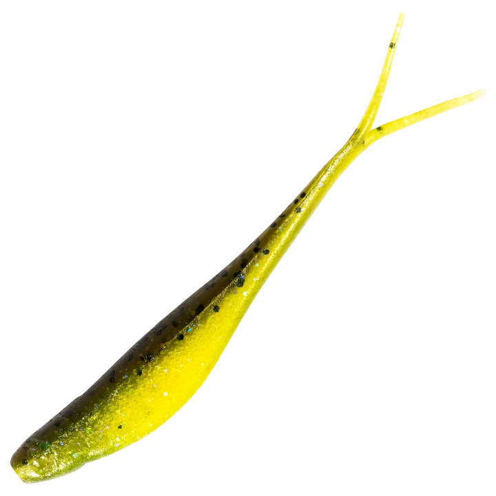 Z-Man Scented Jerk ShadZ Jigi 3.5", väri Hot Snakes: tumma selkä ja keltainen kylki