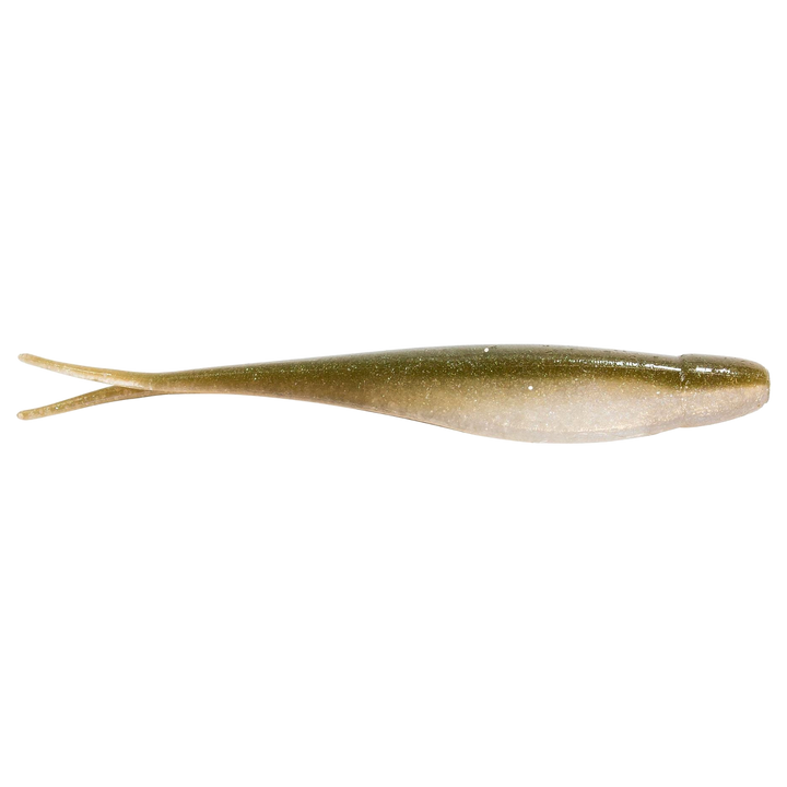 Z-Man Scented Jerk ShadZ Jigi 3" Shiner sivulta, pää oikealla