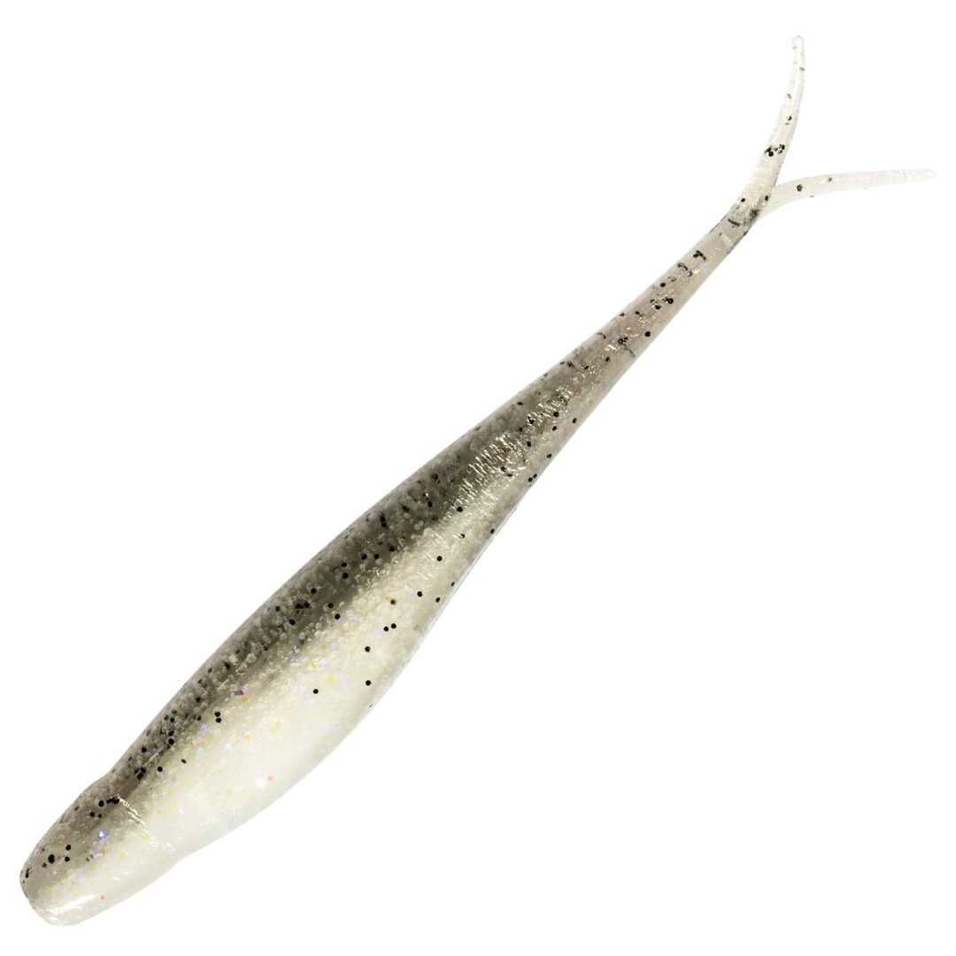Z-Man Scented Jerk ShadZ Jigi 5", väri Electric Shad: harmaa selkä ja hopeinen kylki