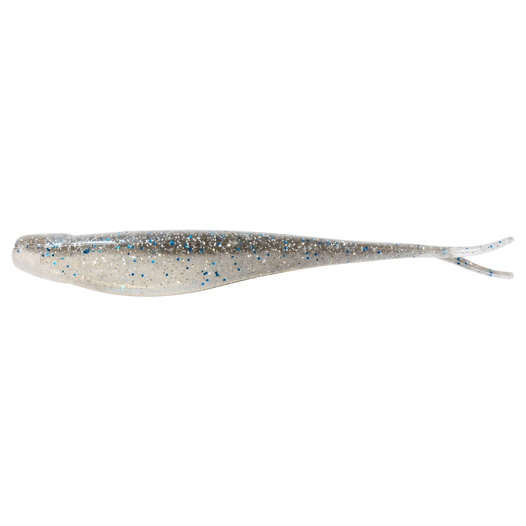 Z-Man Scented Jerk ShadZ Jigi 5" Smoky Shad sivulta, pää vasemmalla
