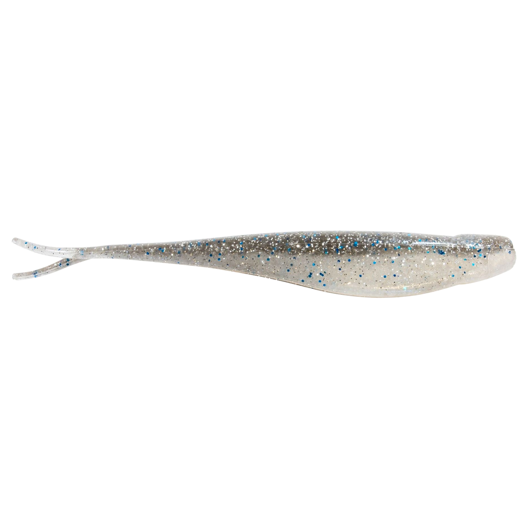 Z-Man Scented Jerk ShadZ Jigi 5" Smoky Shad sivulta, pää oikealla