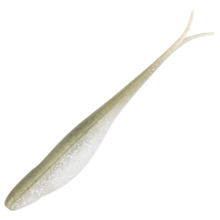 Z-Man Scented Jerk ShadZ Jigi 5", väri Tennesse Shad: vaaleanharmaa selkä ja valkoinen vatsa