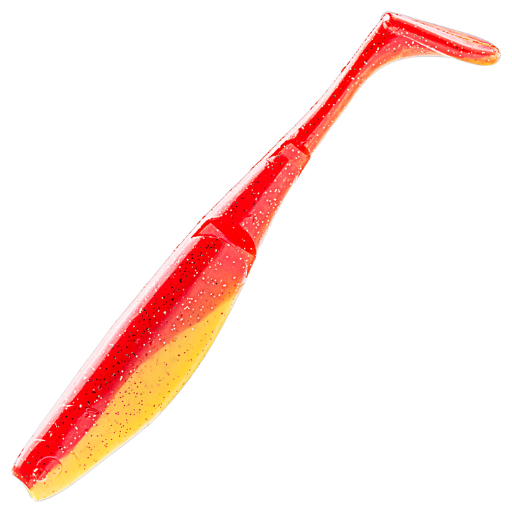 Z-Man Scented PaddlerZ Jigi 5", väri Bleeding Banana: punainen selkä ja keltainen vatsa