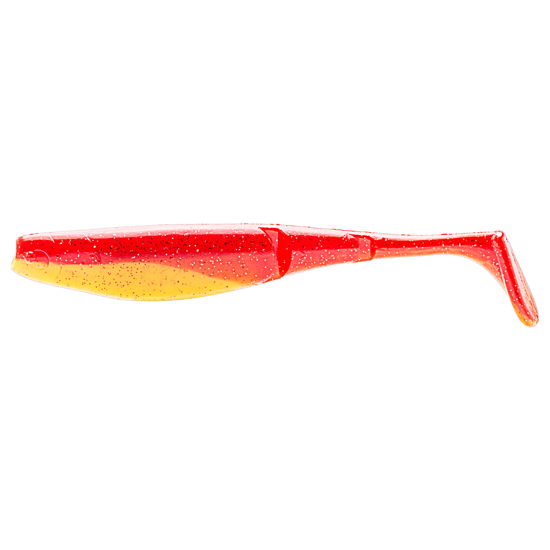 Z-Man Scented PaddlerZ Jigi 5" Bleeding Banana sivulta, pää vasemmalla