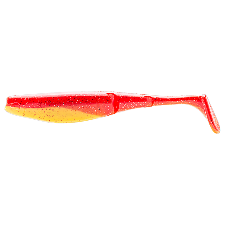 Z-Man Scented PaddlerZ Jigi 5" Bleeding Banana sivulta, pää vasemmalla