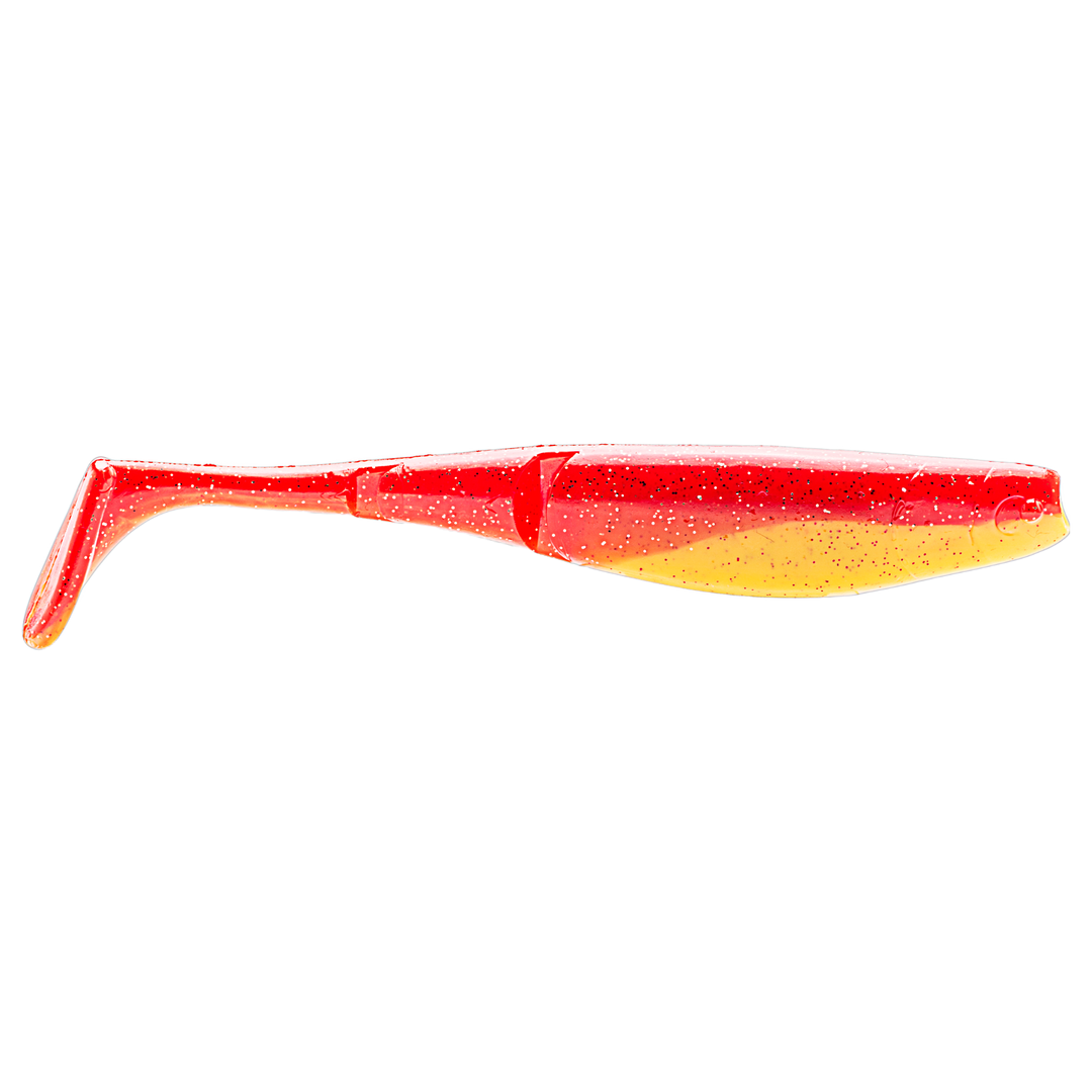 Z-Man Scented PaddlerZ Jigi 5" Bleeding Banana sivulta, pää oikealla