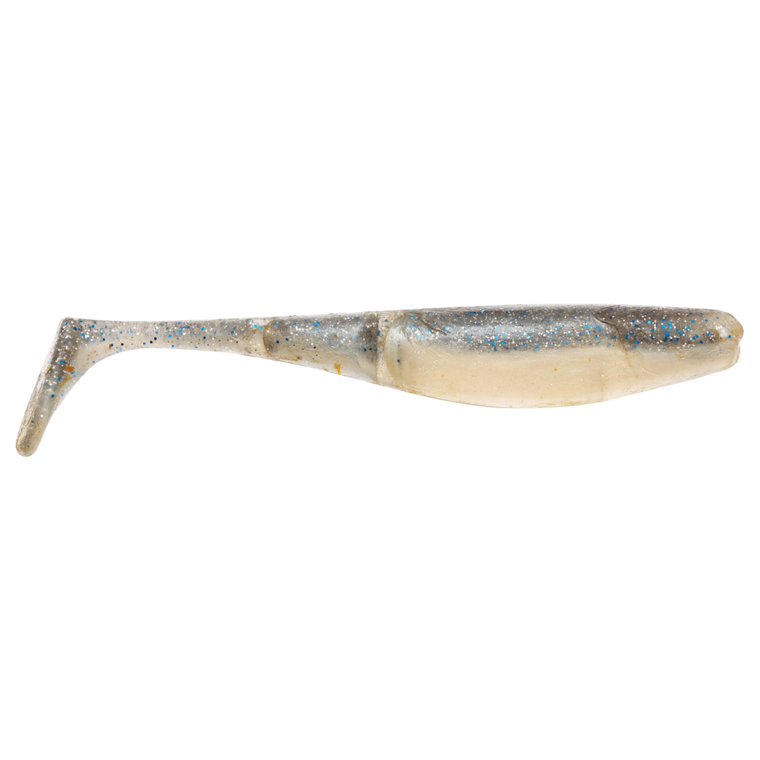Z-Man Scented PaddlerZ Jigi 5" Smoky Shad sivulta, pää oikealla