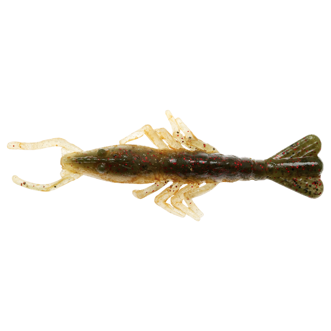 Z-Man Scented ShrimpZ Jigi 3" Redbone ylhäältä, pää vasemmalla