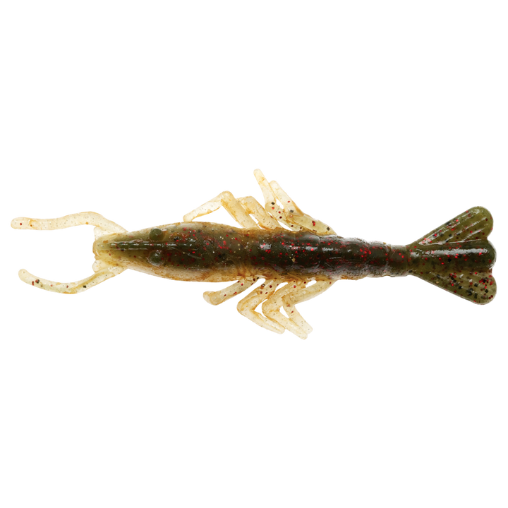 Z-Man Scented ShrimpZ Jigi 3" Redbone ylhäältä, pää vasemmalla