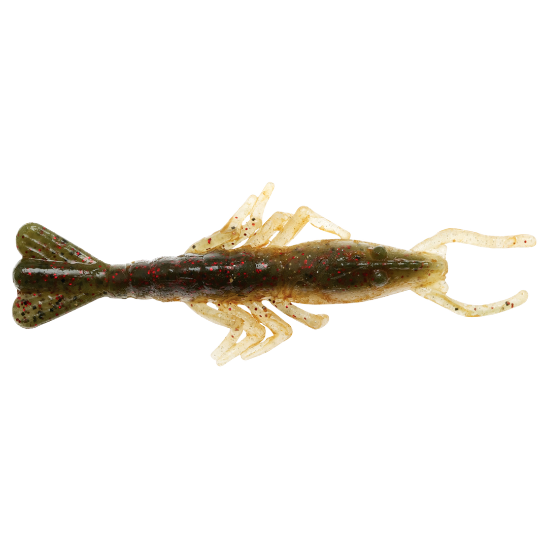 Z-Man Scented ShrimpZ Jigi 3" Redbone ylhäältä, pää oikealla