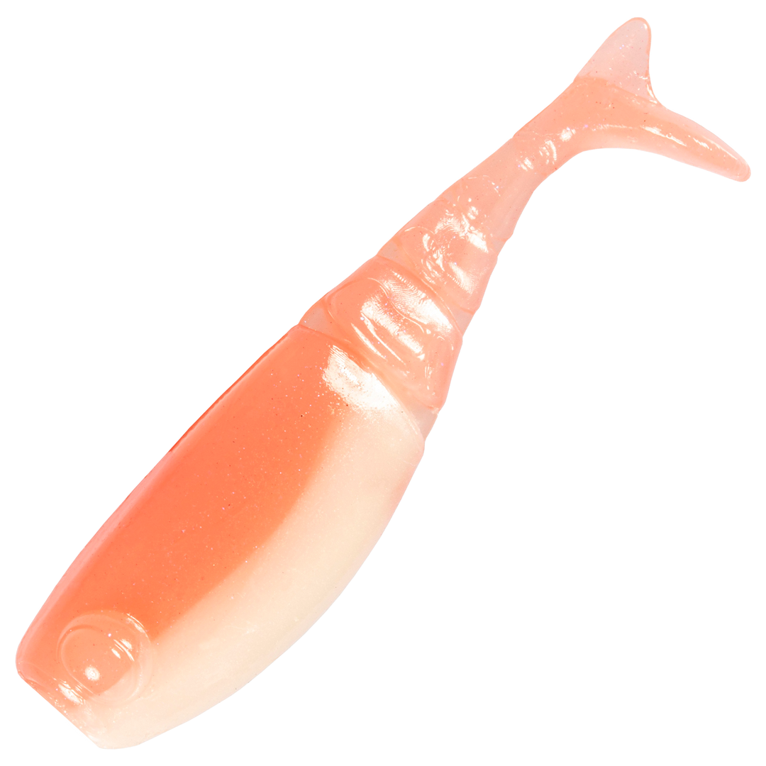 Z-Man Shad FryZ Jigi 1.75", väri Coconut Ice Glow: lohenpunainen selkä ja valkoinen vatsa