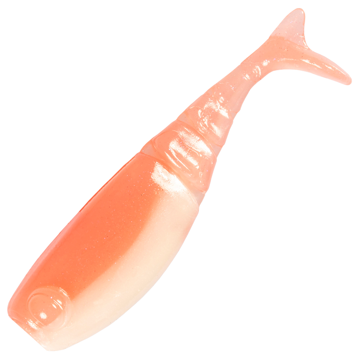 Z-Man Shad FryZ Jigi 1.75", väri Coconut Ice Glow: lohenpunainen selkä ja valkoinen vatsa
