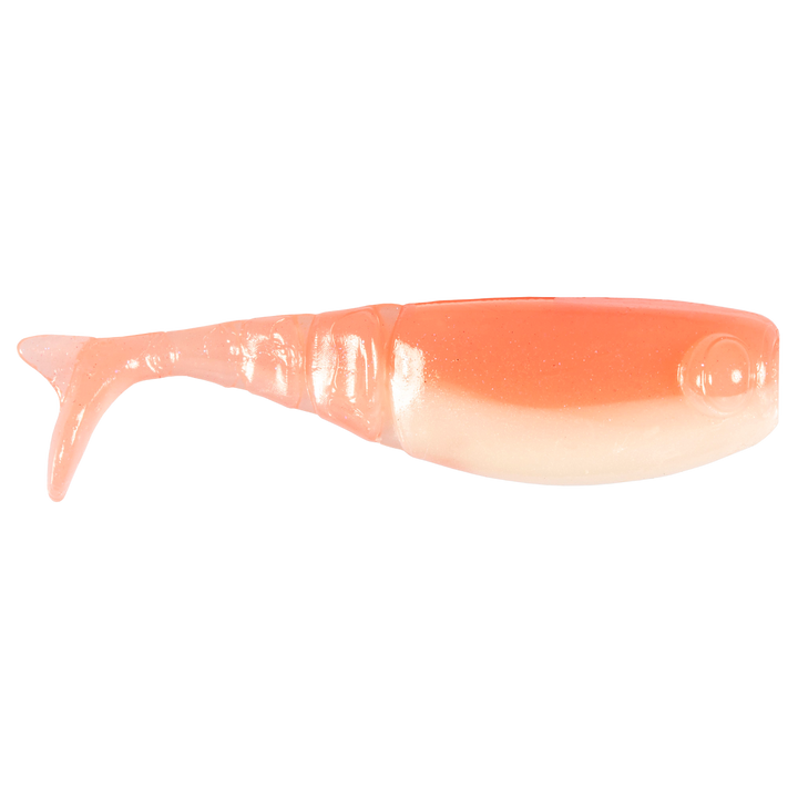 Z-Man Shad FryZ Jigi 1.75" Coconut Ice Glow sivulta, pää oikealla