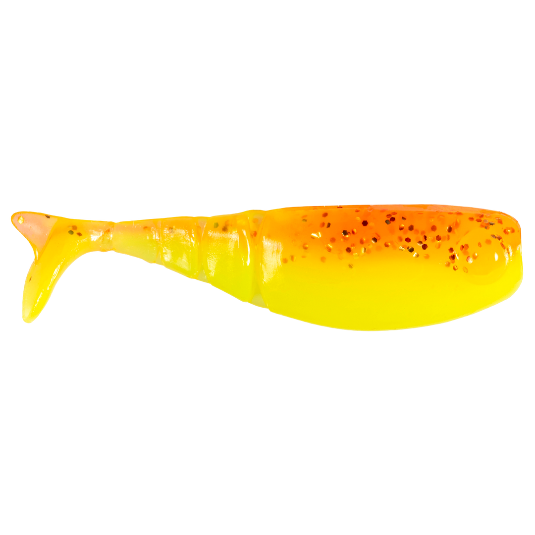Z-Man Shad FryZ Jigi 1.75" Firetreuse sivulta, pää oikealla