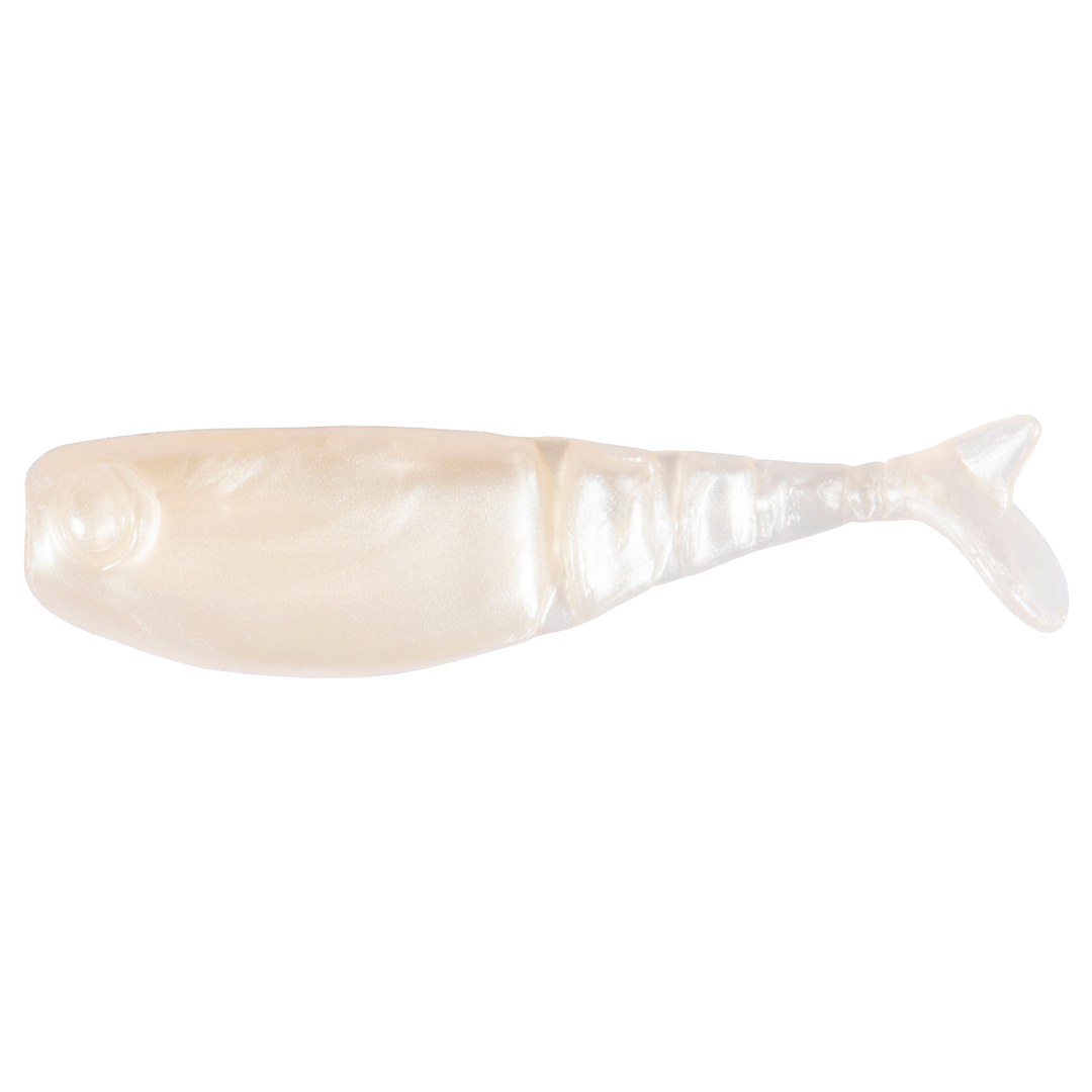 Z-Man Shad FryZ Jigi 1.75" Pearl sivulta, pää vasemmalla