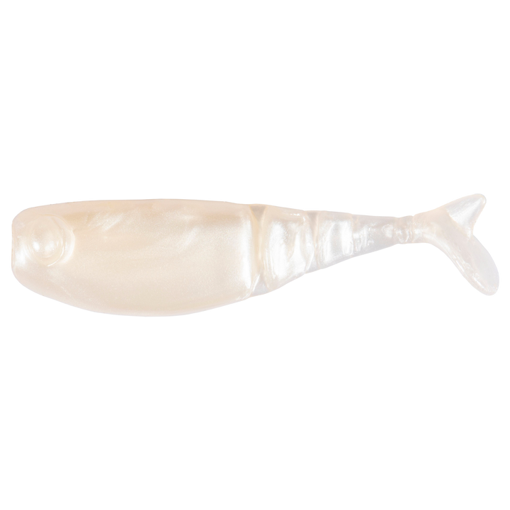 Z-Man Shad FryZ Jigi 1.75" Pearl sivulta, pää vasemmalla