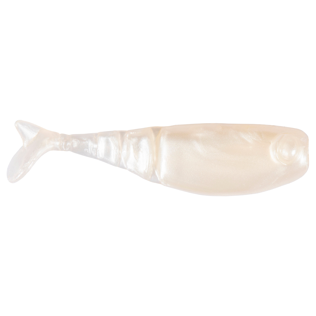 Z-Man Shad FryZ Jigi 1.75" Pearl sivulta, pää oikealla