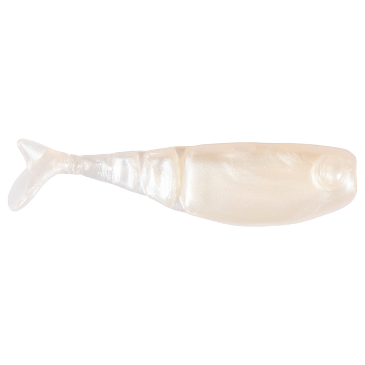 Z-Man Shad FryZ Jigi 1.75" Pearl sivulta, pää oikealla