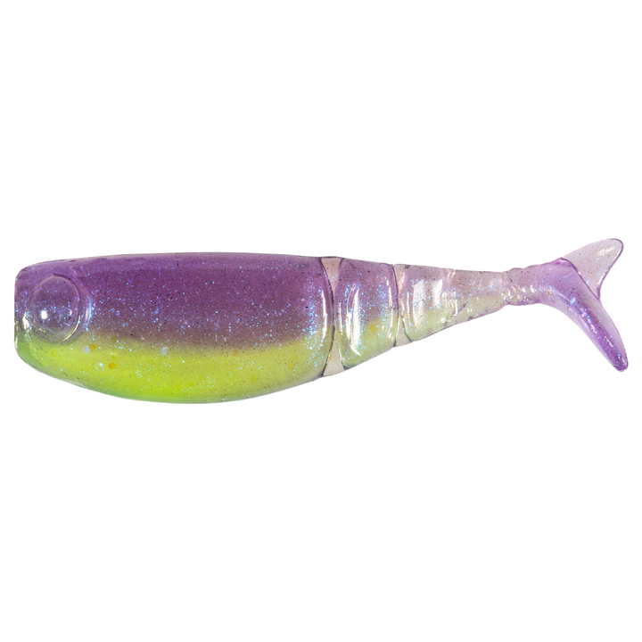 Z-Man Shad FryZ Jigi 1.75" Purple Death sivulta, pää vasemmalla