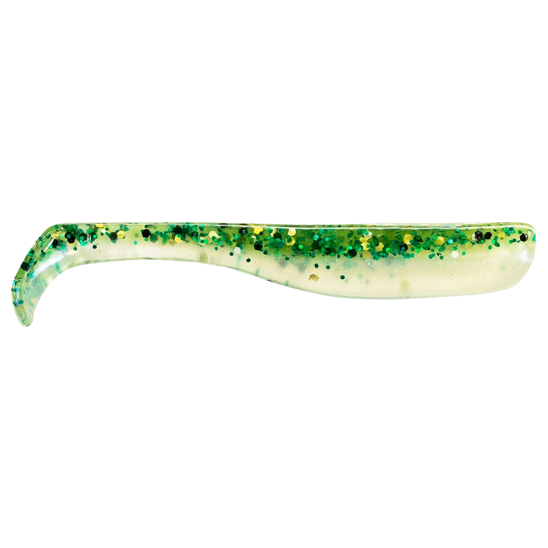 Z-Man Slim SwimZ Jigi 2.5" Baby Bass sivulta, pää oikealla