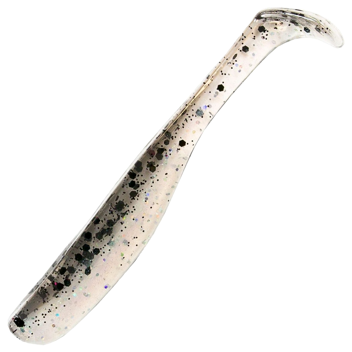Z-Man Slim SwimZ Jigi 2.5", väri Bad Shad: harmaa selkä, valkoinen vatsa ja mustat pilkut