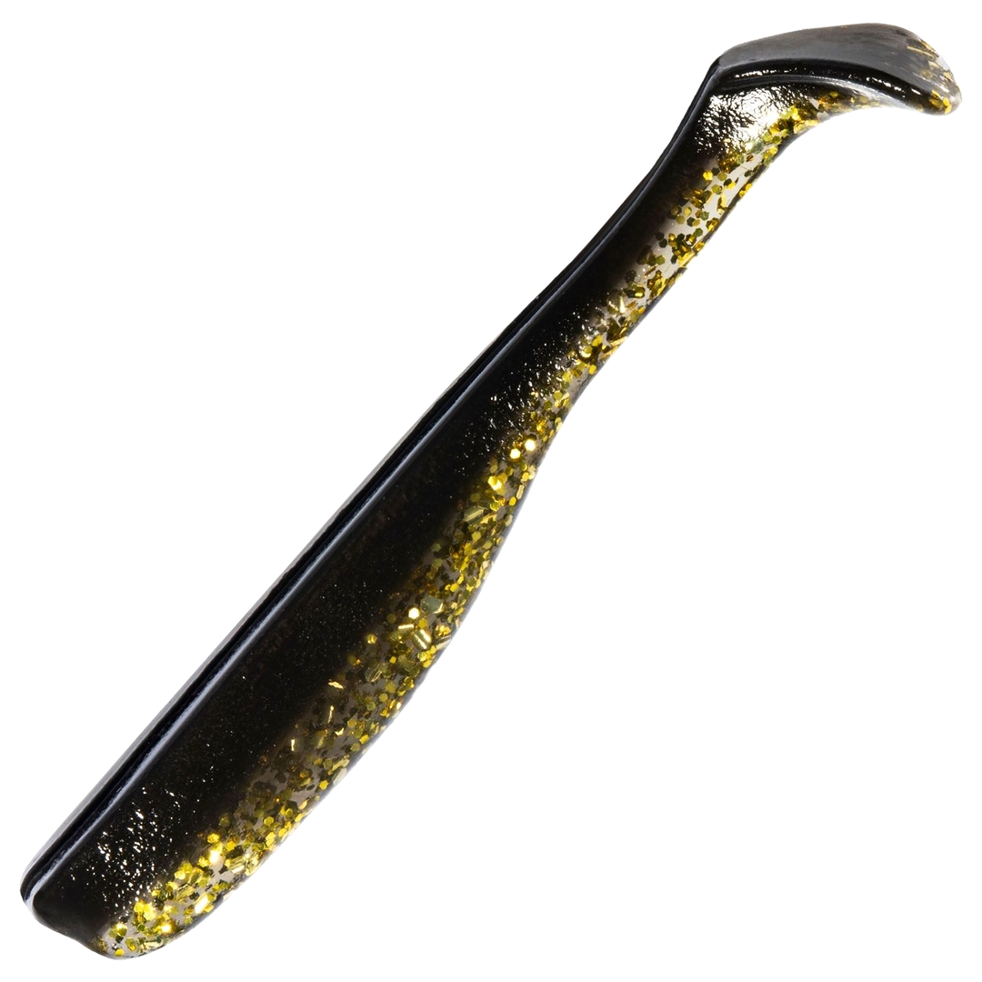 Z-Man Slim SwimZ Jigi 2.5", väri Goldrush: musta selkä ja kullankeltainen kylki