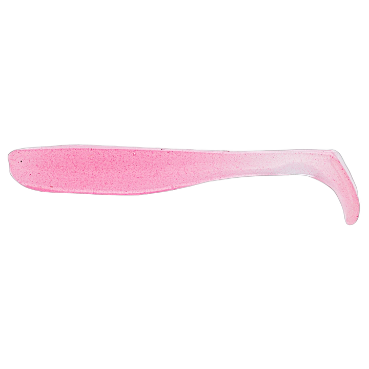 Z-Man Slim SwimZ Jigi 2.5" Pink Glow sivulta, pää vasemmalla