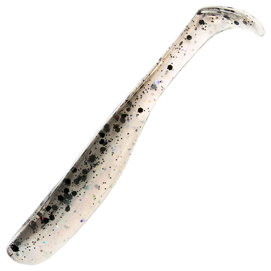 Z-Man Slim SwimZ Jigi 3", väri Bad Shad: harmaa selkä, valkoinen vatsa ja mustat pilkut