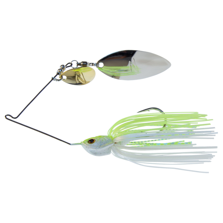 Z-Man SlingbladeZ Spinnerbait WC 14g Chartreuse Pearl sivulta, pää vasemmalla