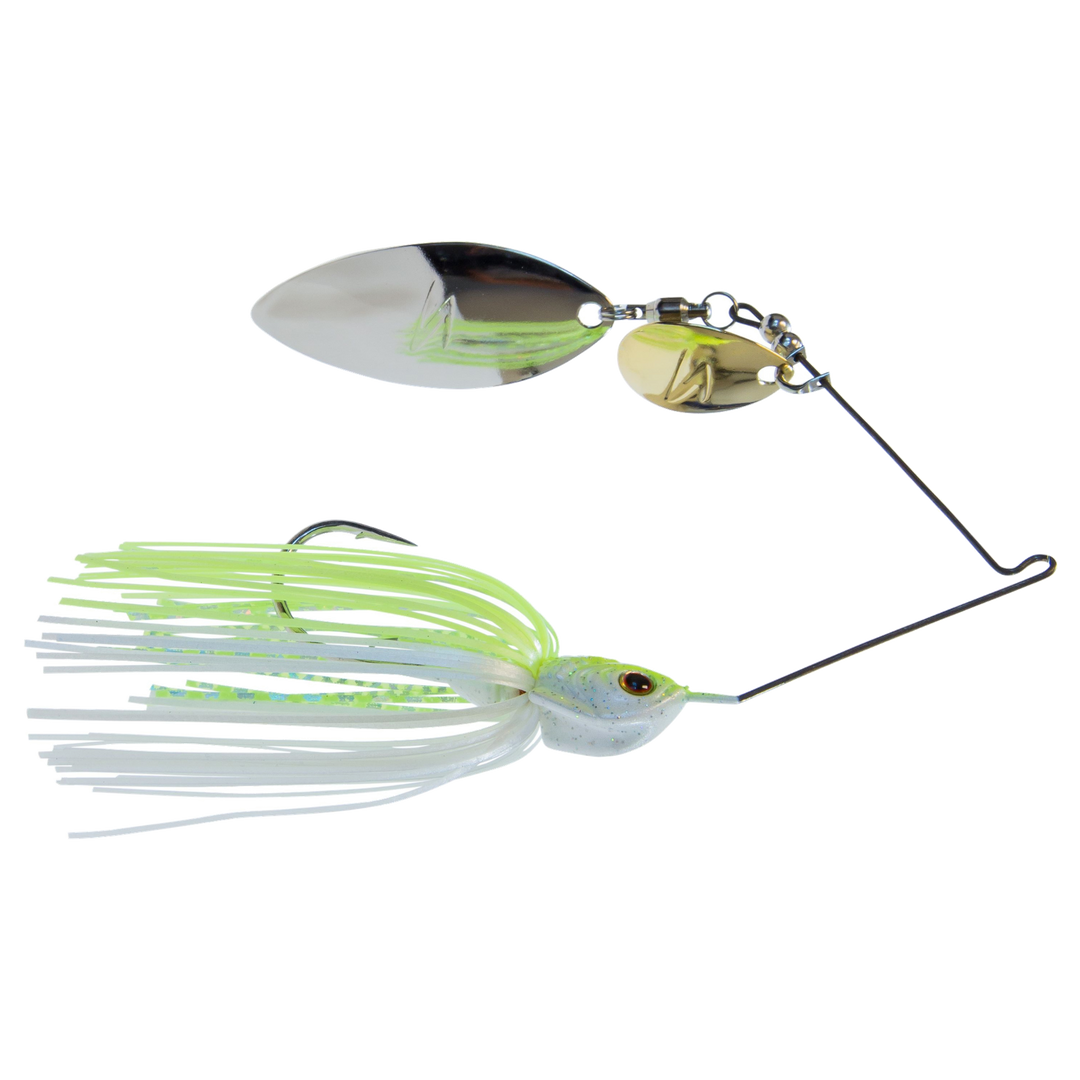 Z-Man SlingbladeZ Spinnerbait WC 14g Chartreuse Pearl sivulta, pää oikealla