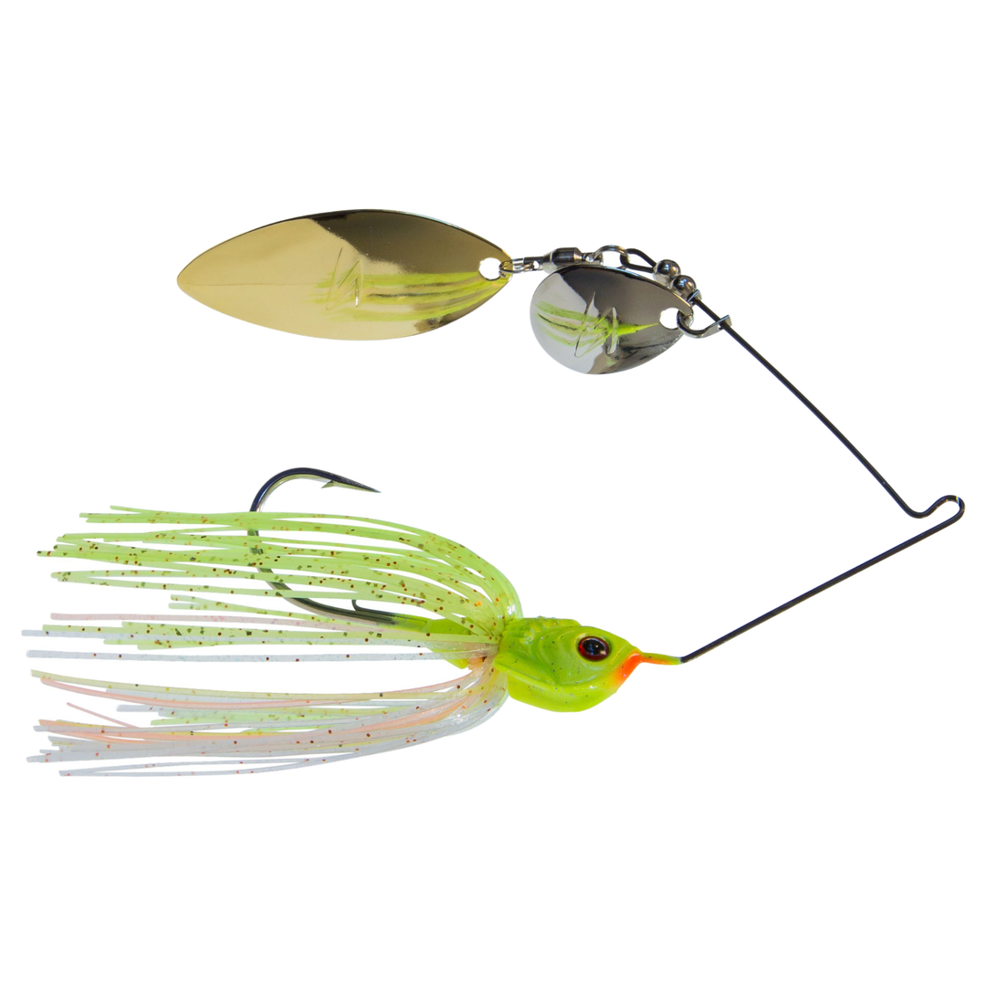 Z-Man SlingbladeZ Spinnerbait WC 14g Red Perch sivulta, pää oikealla