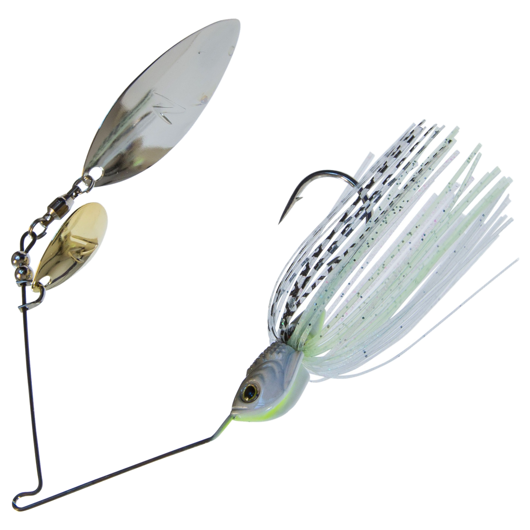 Z-Man SlingbladeZ Spinnerbait WC 14g, väri Spot Remover: harmaa pää, valkoinen ja mustapilkullinen helma