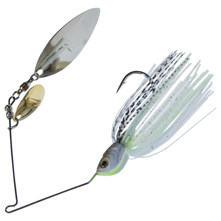 Z-Man SlingbladeZ Spinnerbait WC 14g, väri Spot Remover: harmaa pää, valkoinen ja mustapilkullinen helma