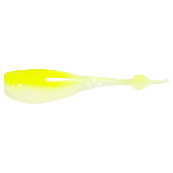 Z-Man StingerZ Jigi 2" Glow Chartreuse sivulta, pää vasemmalla