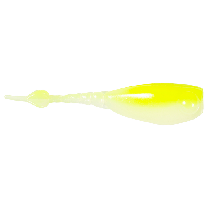Z-Man StingerZ Jigi 2" Glow Chartreuse sivulta, pää oikealla
